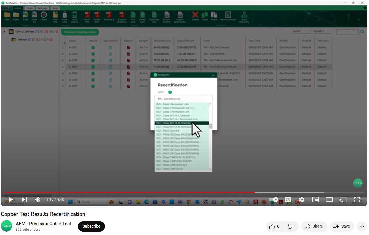 Video of Recertification in action